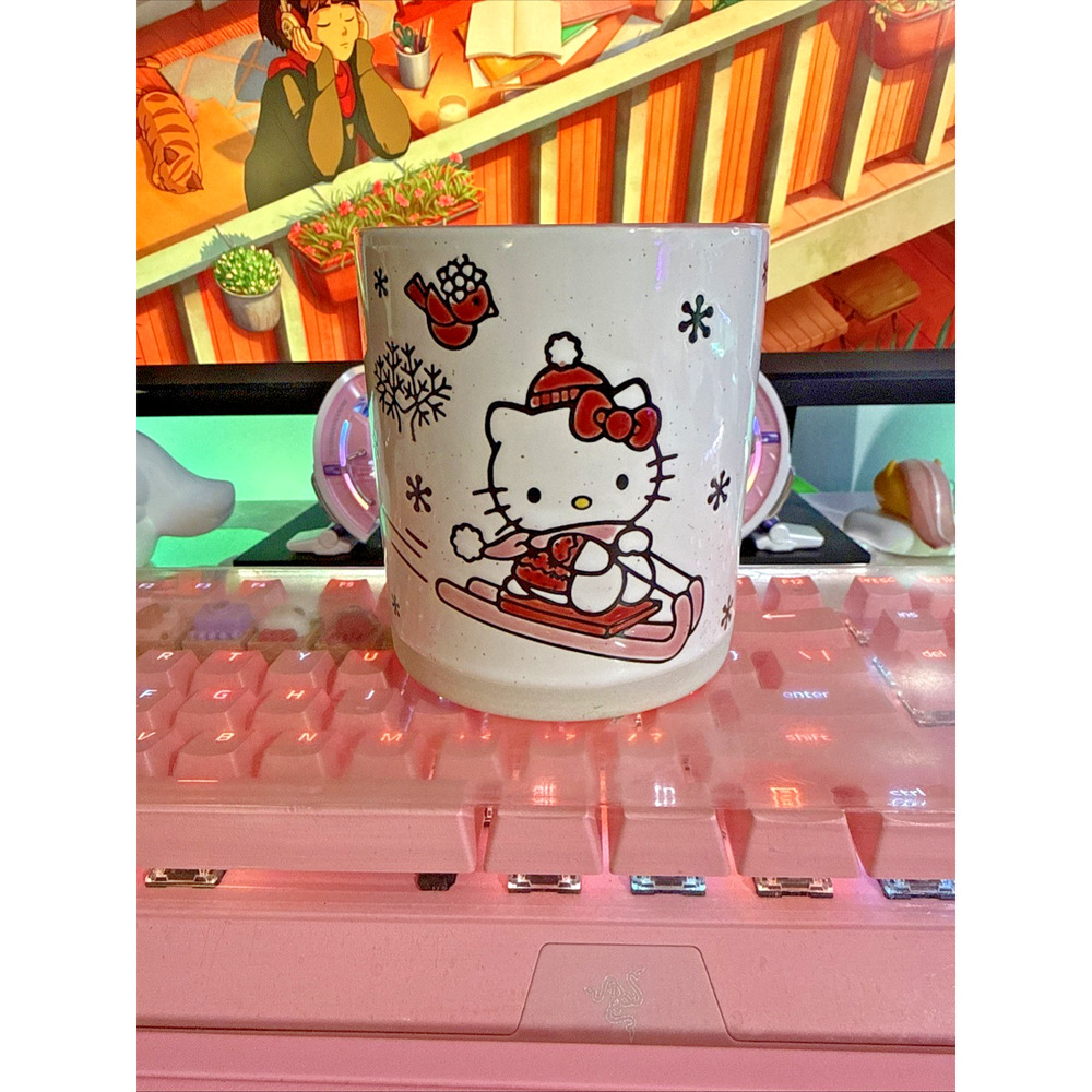 Sanrio Hello Kitty Ceramic Candle Blue Sky Christmas Lover Scent 11oz Holiday